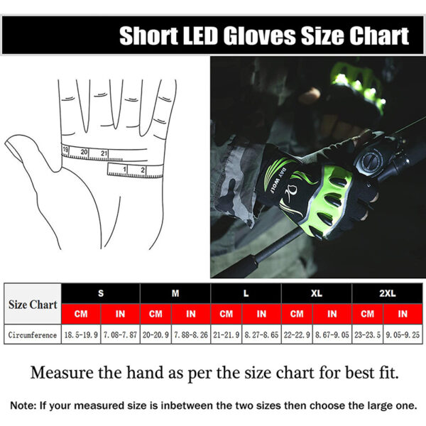 Fingerless Outdoor Sports Bike Lighting Gloves - Image 5