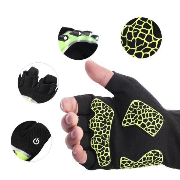 Fingerless Outdoor Sports Bike Lighting Gloves - Image 4