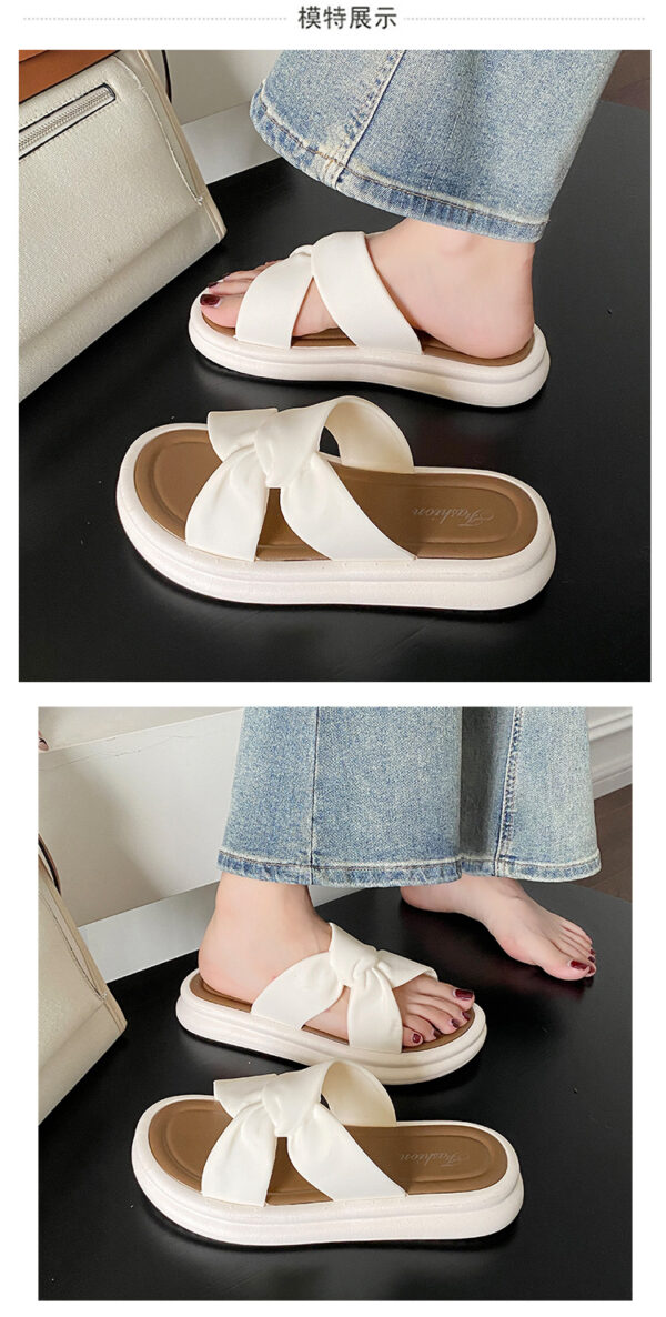 Fashionable Summer Women's Slippers Pearl Casual Beach Shoes Indoor Anti-Slip Outerwear Home Use PVC Sole Female Footwear - Image 8
