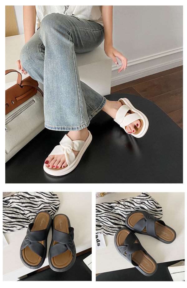 Fashionable Summer Women's Slippers Pearl Casual Beach Shoes Indoor Anti-Slip Outerwear Home Use PVC Sole Female Footwear - Image 10