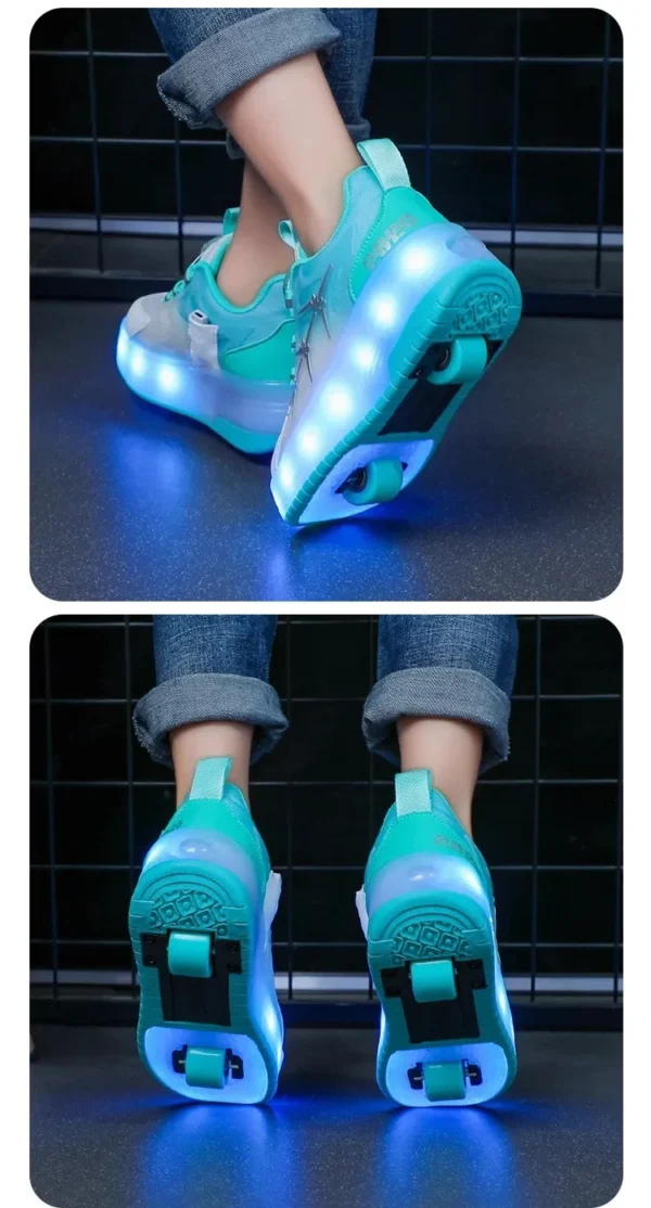 Glowing Roller Blades Sport Shoes Casual Summer Trendy Transportation Inline Skates Fashionable All-Match Light-Up Sneakers - Image 22
