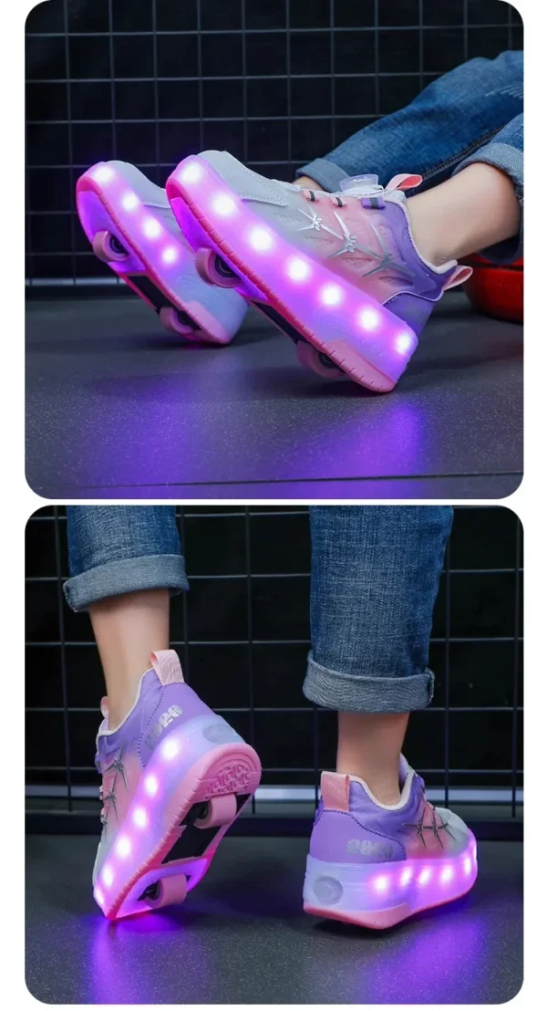 Glowing Roller Blades Sport Shoes Casual Summer Trendy Transportation Inline Skates Fashionable All-Match Light-Up Sneakers - Image 18