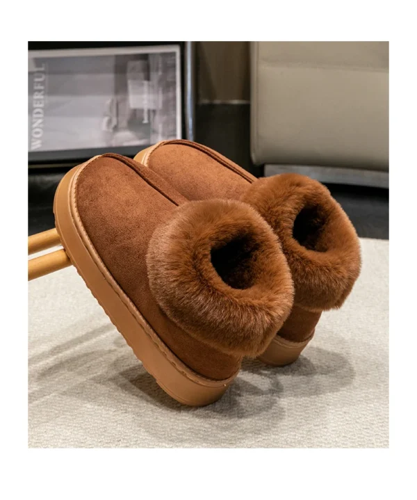 2024 High Quality of  Women's Fashion Snow Boots Fluffy Plush Faux Fur Soft Slippers Winter Indoor Comfortable Home men's Shoes - Image 22
