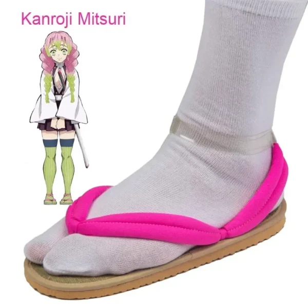 Hot Anime Demon Slayer Kimetsu No Yaiba Cosplay Accessories Kamado Nezuko Cosplay Clogs Kimono Flip-flops Geta Slippers Shoes - Image 17