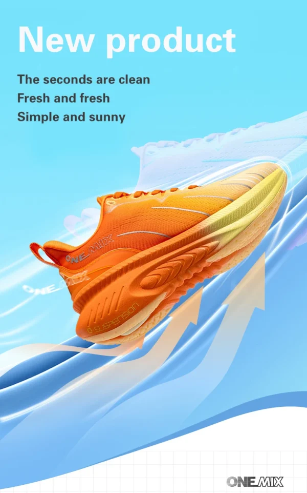 ONEMIX New Cushioning Running Shoes For Men Suitable Heavy Runners Lace Up Sports Women Non-slip Outdoor Athletic Male Sneakers - Image 16