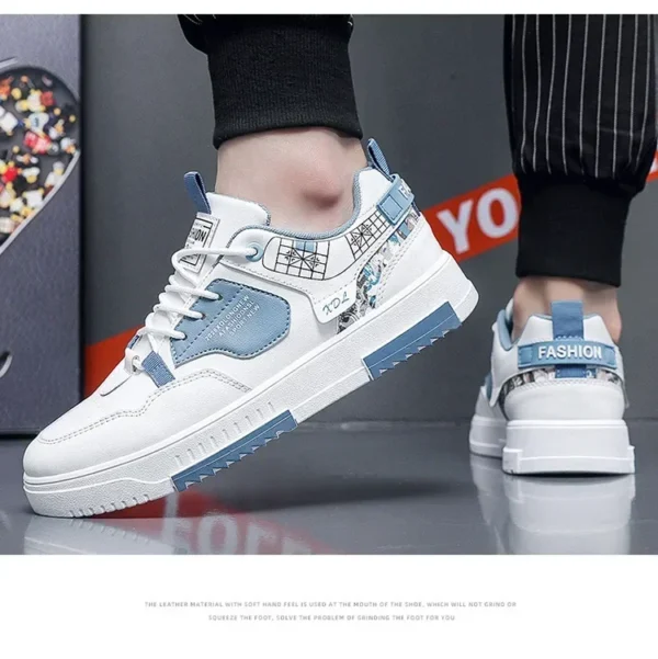 Men's shoes 2025 summer new breathable white shoes men's trendy and versatile thick soled sports board shoes trendy shoes - Image 20