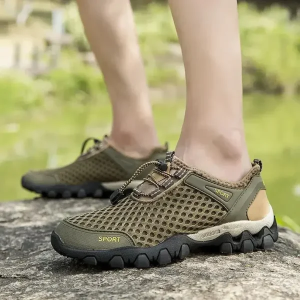 Men's Fishing Shoes Summer Casual Wading Shoes Thick-soled Non-slip Hiking Shoes for Men Breathable Tenis Barefoot Sneakers - Image 5