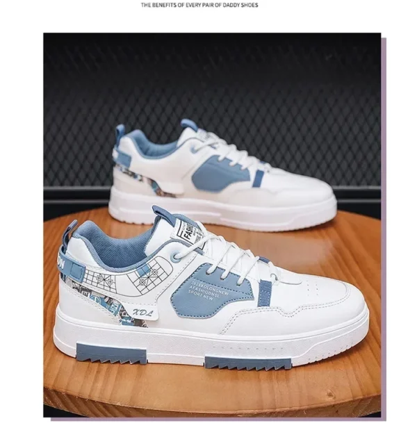 Men's shoes 2025 summer new breathable white shoes men's trendy and versatile thick soled sports board shoes trendy shoes - Image 26