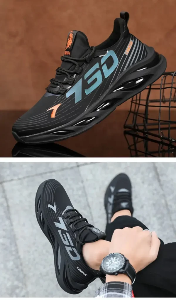 2024 Men's Sports and Casual Shoes Summer Fashion New Shoes Round Toe Black Spring Men's Shoes - Image 25