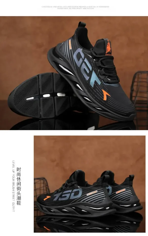 2024 Men's Sports and Casual Shoes Summer Fashion New Shoes Round Toe Black Spring Men's Shoes - Image 23