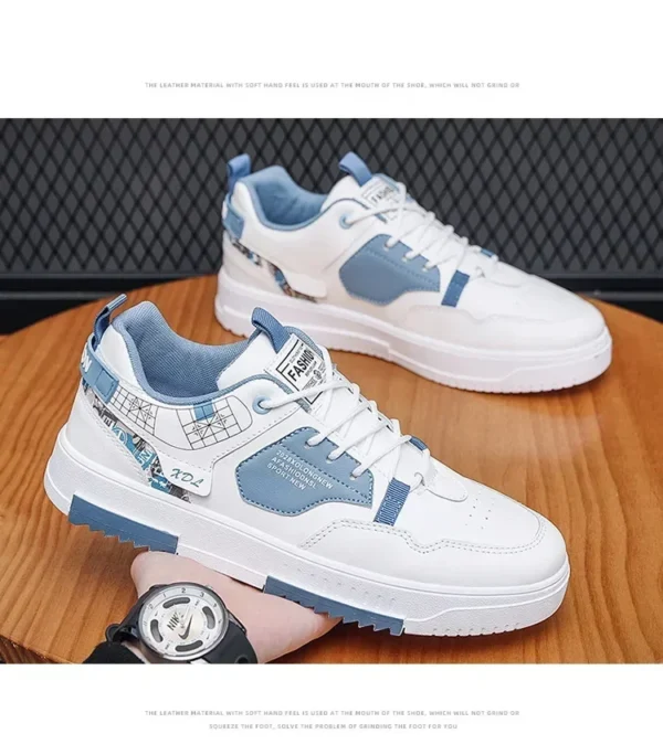 Men's shoes 2025 summer new breathable white shoes men's trendy and versatile thick soled sports board shoes trendy shoes - Image 27