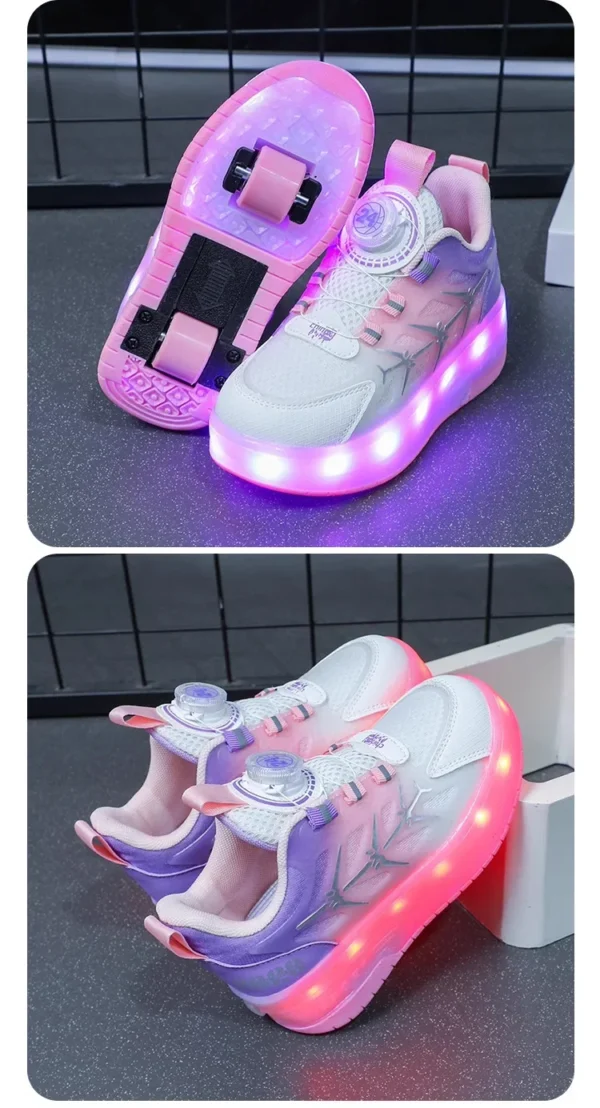Glowing Roller Blades Sport Shoes Casual Summer Trendy Transportation Inline Skates Fashionable All-Match Light-Up Sneakers - Image 31