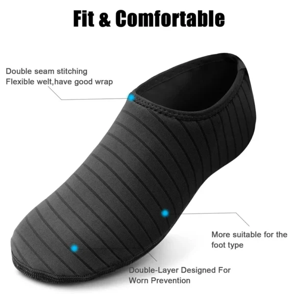 1 Pair Mens Womens Water Shoes Barefoot Beach Pool Shoes Quick-Dry Aqua Yoga Socks for Surf Swim Water Sport - Image 13