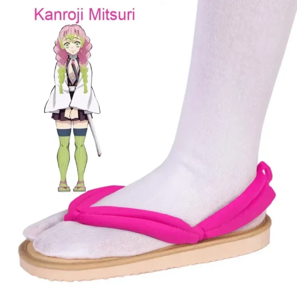 Hot Anime Demon Slayer Kimetsu No Yaiba Cosplay Accessories Kamado Nezuko Cosplay Clogs Kimono Flip-flops Geta Slippers Shoes - Image 24