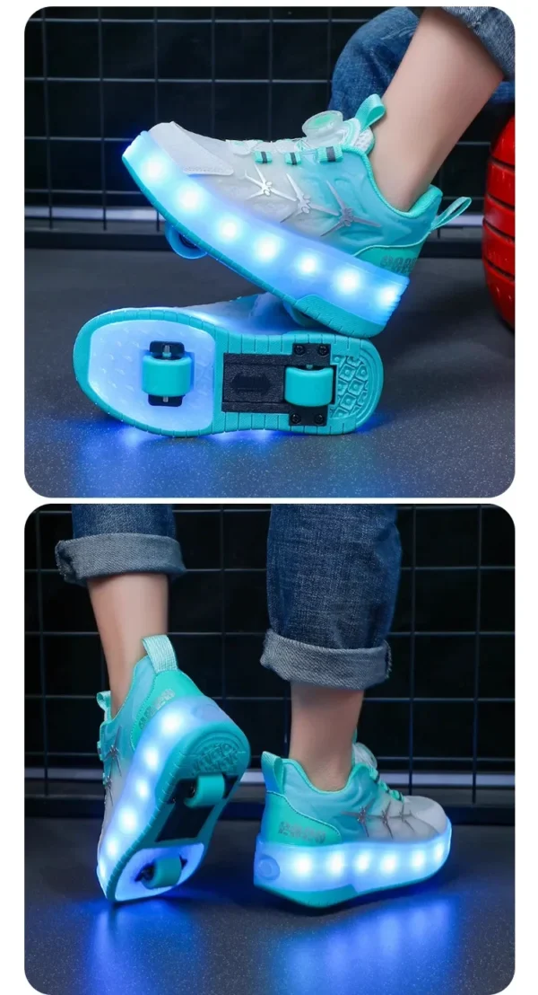 Glowing Roller Blades Sport Shoes Casual Summer Trendy Transportation Inline Skates Fashionable All-Match Light-Up Sneakers - Image 23