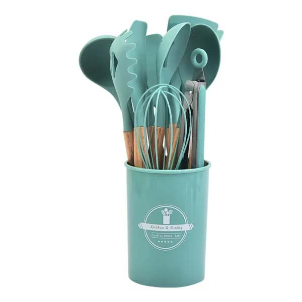 12Pcs Silicone Cooking Utensils Set For Non-stick Cookware Black Kitchen Cuisine Outils Cookware Heat Resistant Accessoires - Image 20