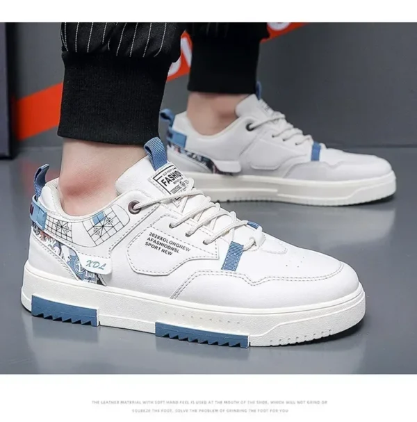 Men's shoes 2025 summer new breathable white shoes men's trendy and versatile thick soled sports board shoes trendy shoes - Image 23