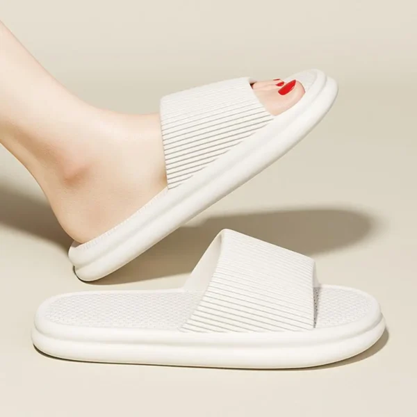 Unisex Summer Slippers Men Women Home Non Slip Bathroom Slides Flops Couples Slippers Outdoor Beach Sandals Bathroom Home Shoes - Image 4