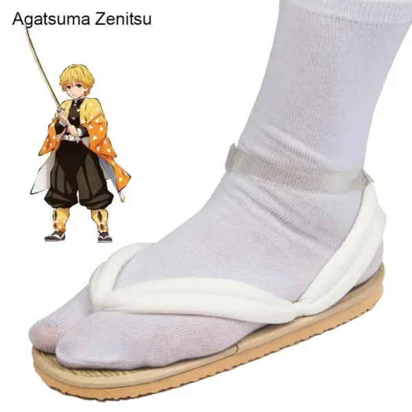 Hot Anime Demon Slayer Kimetsu No Yaiba Cosplay Accessories Kamado Nezuko Cosplay Clogs Kimono Flip-flops Geta Slippers Shoes - Image 9