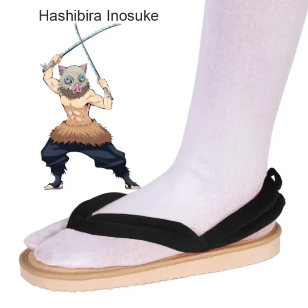 Hot Anime Demon Slayer Kimetsu No Yaiba Cosplay Accessories Kamado Nezuko Cosplay Clogs Kimono Flip-flops Geta Slippers Shoes - Image 4
