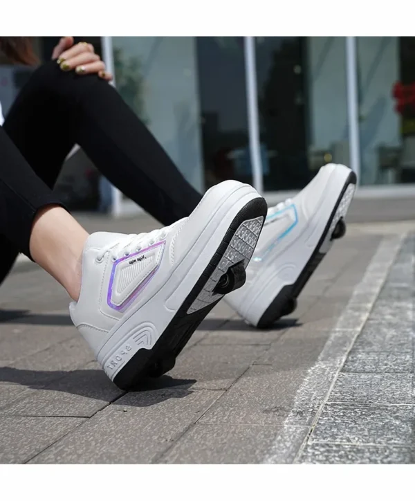 Children's Double-Wheel Flying Shoes with Wheels Adult Roller Skates Sports And Entertainment Single-Row In-line Skates - Image 24