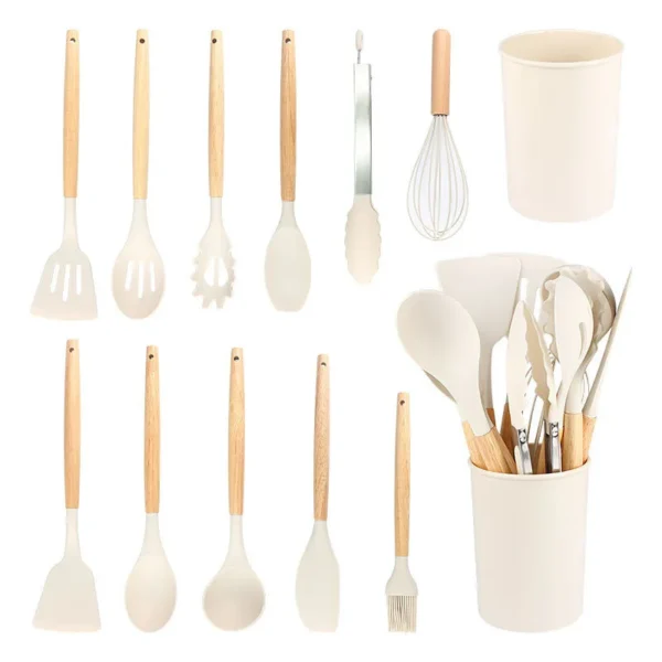 12Pcs Silicone Cooking Utensils Set For Non-stick Cookware Black Kitchen Cuisine Outils Cookware Heat Resistant Accessoires - Image 16