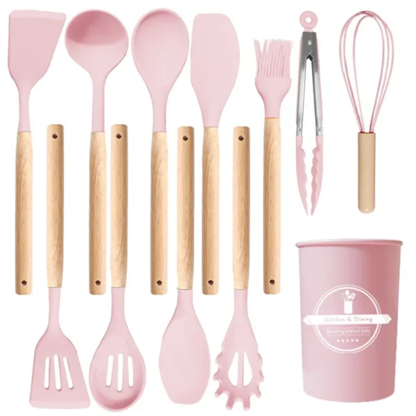 12Pcs Silicone Cooking Utensils Set For Non-stick Cookware Black Kitchen Cuisine Outils Cookware Heat Resistant Accessoires - Image 11