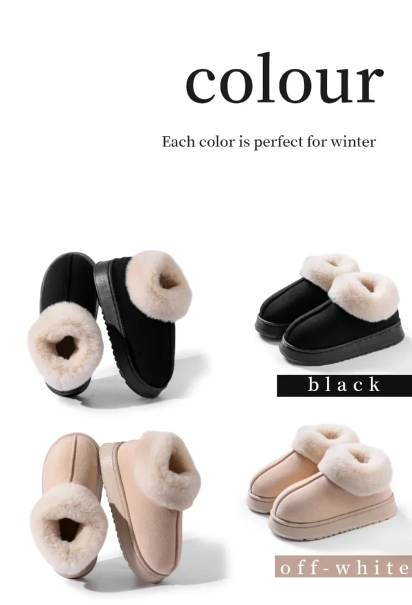 2024 High Quality of  Women's Fashion Snow Boots Fluffy Plush Faux Fur Soft Slippers Winter Indoor Comfortable Home men's Shoes - Image 19