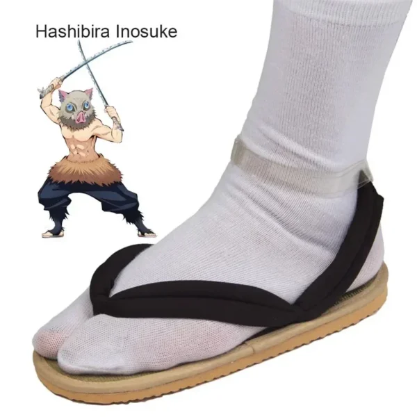 Hot Anime Demon Slayer Kimetsu No Yaiba Cosplay Accessories Kamado Nezuko Cosplay Clogs Kimono Flip-flops Geta Slippers Shoes - Image 13