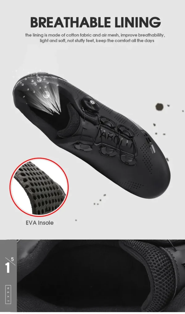 LiXingMing Cycling Shoes Road Bike Men Racing Contest Self-Locking Speed Bicycle Sneakers Women Spd Cleats Cycling Footwear - Image 15