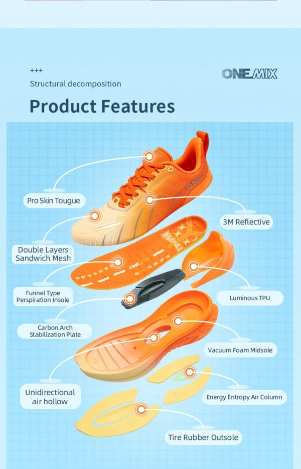 ONEMIX New Cushioning Running Shoes For Men Suitable Heavy Runners Lace Up Sports Women Non-slip Outdoor Athletic Male Sneakers - Image 27