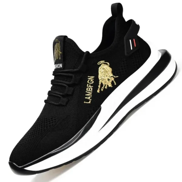 2024 Men's Sports and Casual Shoes Summer Fashion New Shoes Round Toe Black Spring Men's Shoes - Image 7