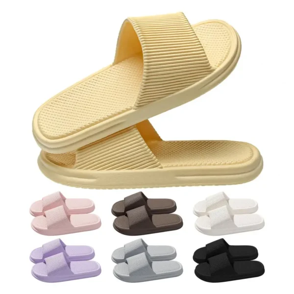 Unisex Summer Slippers Men Women Home Non Slip Bathroom Slides Flops Couples Slippers Outdoor Beach Sandals Bathroom Home Shoes - Image 33