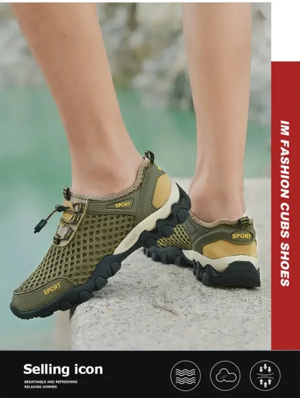 Men's Fishing Shoes Summer Casual Wading Shoes Thick-soled Non-slip Hiking Shoes for Men Breathable Tenis Barefoot Sneakers - Image 20