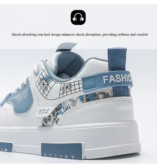 Men's shoes 2025 summer new breathable white shoes men's trendy and versatile thick soled sports board shoes trendy shoes - Image 15