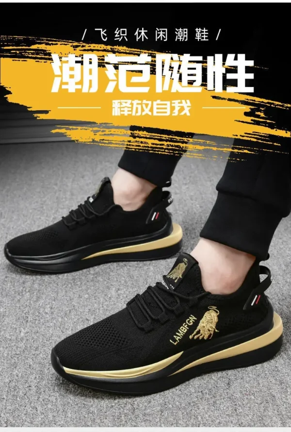 2024 Men's Sports and Casual Shoes Summer Fashion New Shoes Round Toe Black Spring Men's Shoes - Image 16