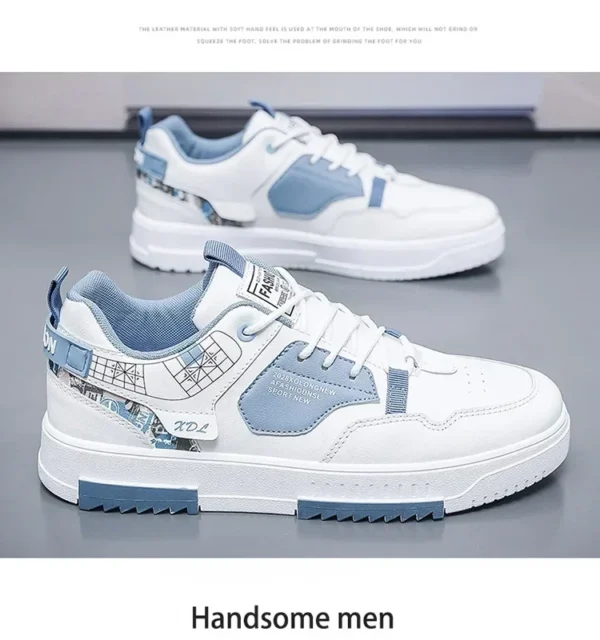 Men's shoes 2025 summer new breathable white shoes men's trendy and versatile thick soled sports board shoes trendy shoes - Image 25