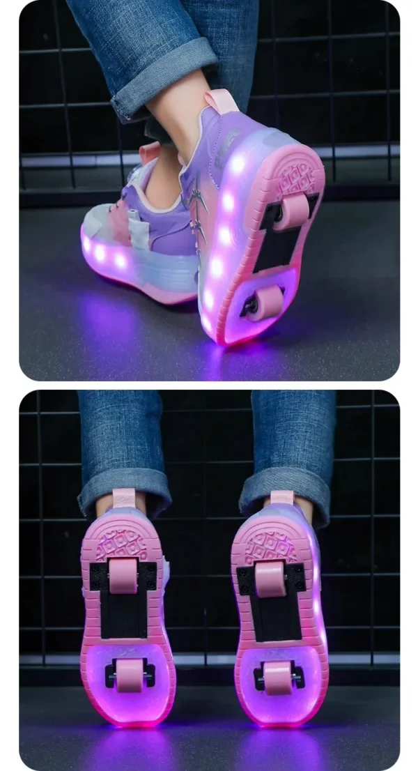 Glowing Roller Blades Sport Shoes Casual Summer Trendy Transportation Inline Skates Fashionable All-Match Light-Up Sneakers - Image 19