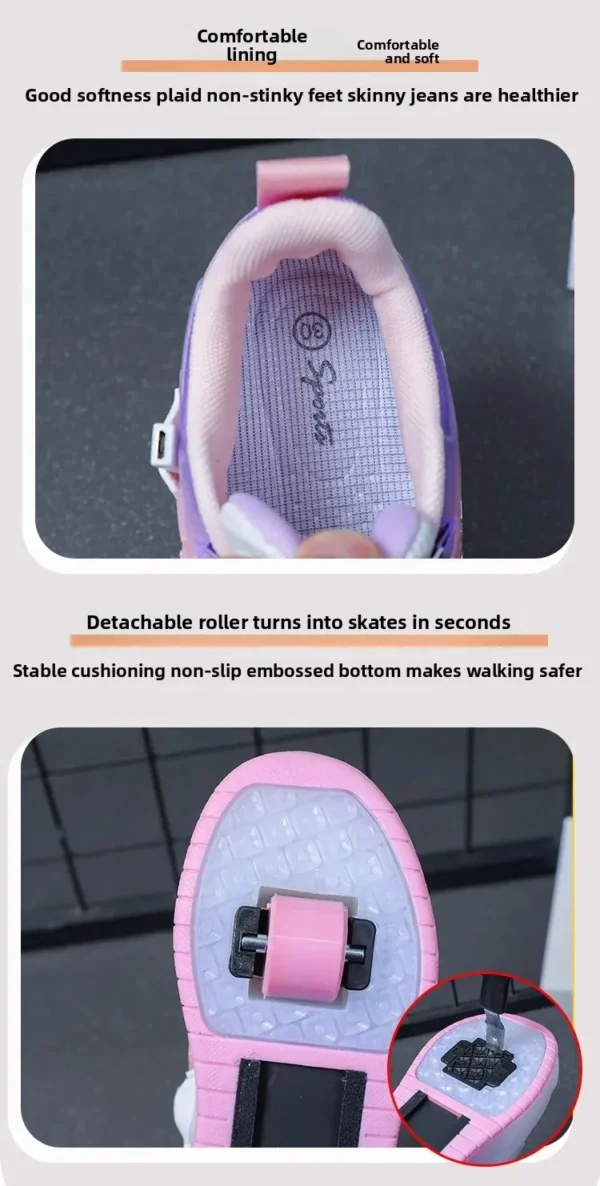 Glowing Roller Blades Sport Shoes Casual Summer Trendy Transportation Inline Skates Fashionable All-Match Light-Up Sneakers - Image 14