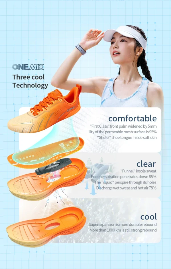 ONEMIX New Cushioning Running Shoes For Men Suitable Heavy Runners Lace Up Sports Women Non-slip Outdoor Athletic Male Sneakers - Image 32