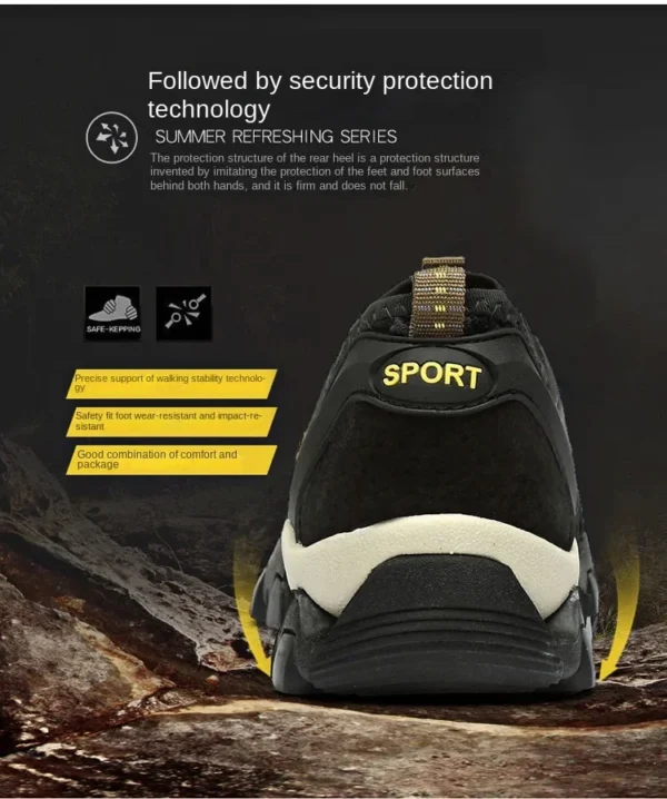 Men's Fishing Shoes Summer Casual Wading Shoes Thick-soled Non-slip Hiking Shoes for Men Breathable Tenis Barefoot Sneakers - Image 9