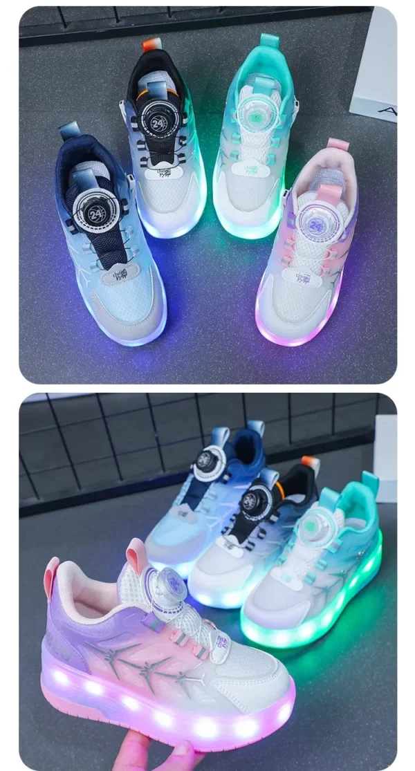Glowing Roller Blades Sport Shoes Casual Summer Trendy Transportation Inline Skates Fashionable All-Match Light-Up Sneakers - Image 35