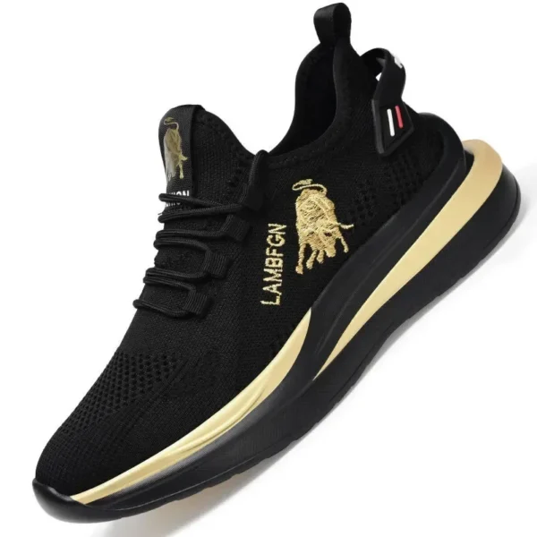 2024 Men's Sports and Casual Shoes Summer Fashion New Shoes Round Toe Black Spring Men's Shoes - Image 8