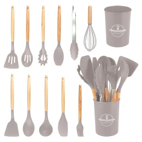 12Pcs Silicone Cooking Utensils Set For Non-stick Cookware Black Kitchen Cuisine Outils Cookware Heat Resistant Accessoires - Image 7