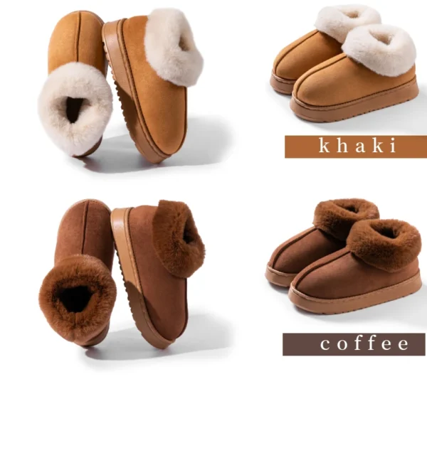 2024 High Quality of  Women's Fashion Snow Boots Fluffy Plush Faux Fur Soft Slippers Winter Indoor Comfortable Home men's Shoes - Image 20