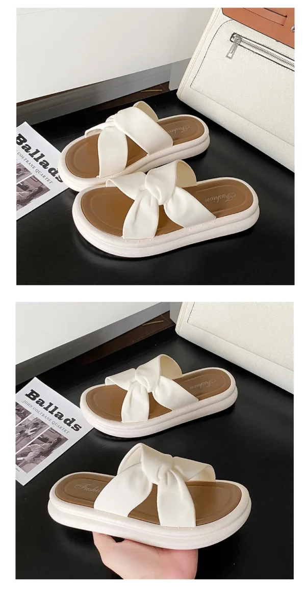Fashionable Summer Women's Slippers Pearl Casual Beach Shoes Indoor Anti-Slip Outerwear Home Use PVC Sole Female Footwear - Image 19