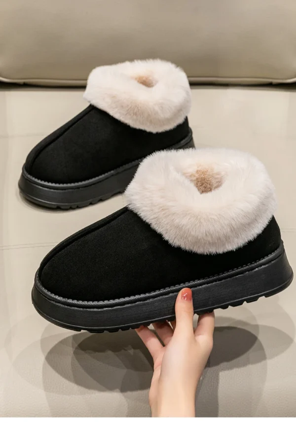 2024 High Quality of  Women's Fashion Snow Boots Fluffy Plush Faux Fur Soft Slippers Winter Indoor Comfortable Home men's Shoes - Image 23