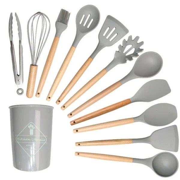 12Pcs Silicone Cooking Utensils Set For Non-stick Cookware Black Kitchen Cuisine Outils Cookware Heat Resistant Accessoires - Image 8