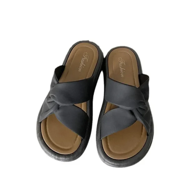 Fashionable Summer Women's Slippers Pearl Casual Beach Shoes Indoor Anti-Slip Outerwear Home Use PVC Sole Female Footwear - Image 6