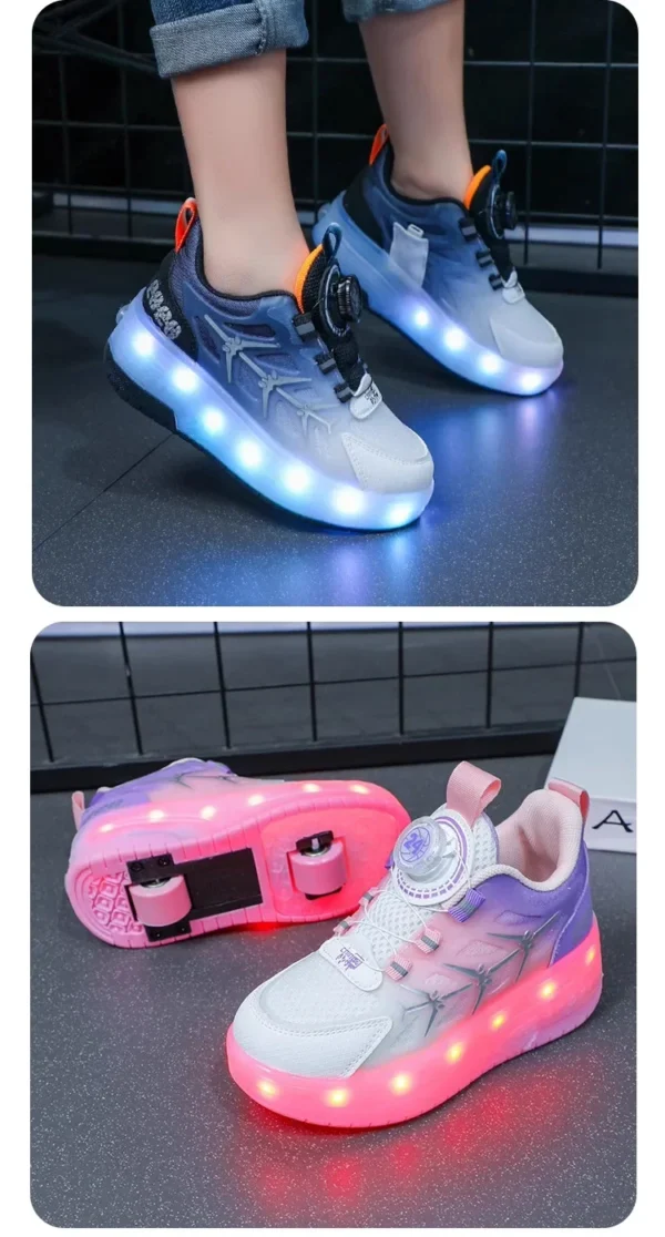 Glowing Roller Blades Sport Shoes Casual Summer Trendy Transportation Inline Skates Fashionable All-Match Light-Up Sneakers - Image 30